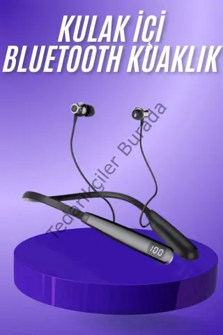Bluetooth Kulaklık Şarj Göstergeli 100 Saat Şarj Kapasiteli Sporcu Kulaklık