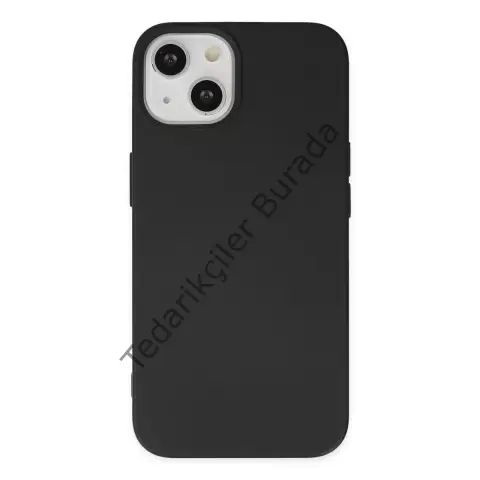 Apple İphone 14 Kılıf Nano İçi Kadife Silikon - Siyah