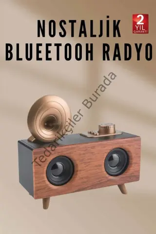 Nostaljik Radyo Bluetooth Bağlantılı Şarjlı Yüksek Ses Kaliteli Yeni Nesil