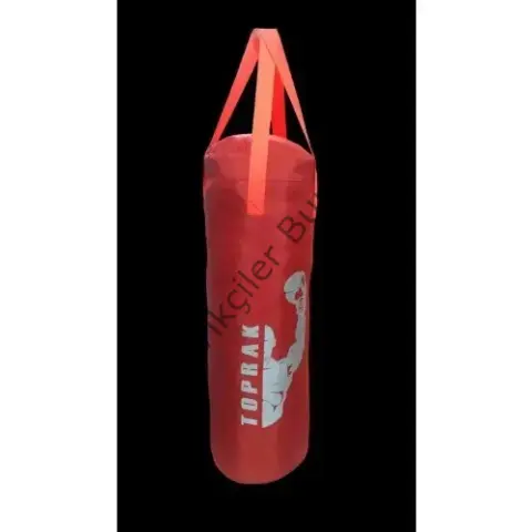 Boks Torbası Eldiven Ve Karabina Hediyeli İçi Dolu 60x22cm Kırmızı