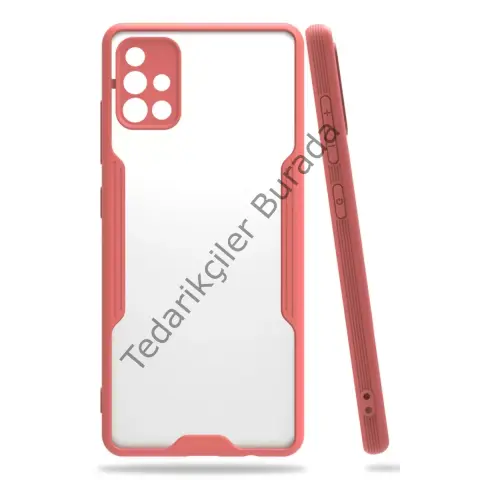 Samsung Galaxy A71 Kılıf Platin Silikon - Pembe