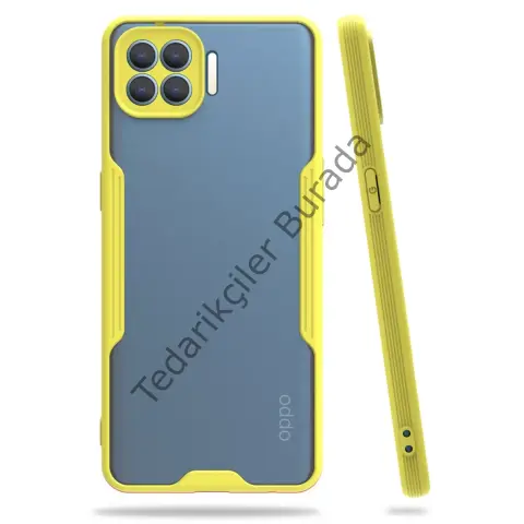 Oppo Reno 4 Lite Kılıf Platin Silikon - Sarı