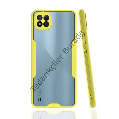 Realme C11 2021 Kılıf Platin Silikon - Sarı