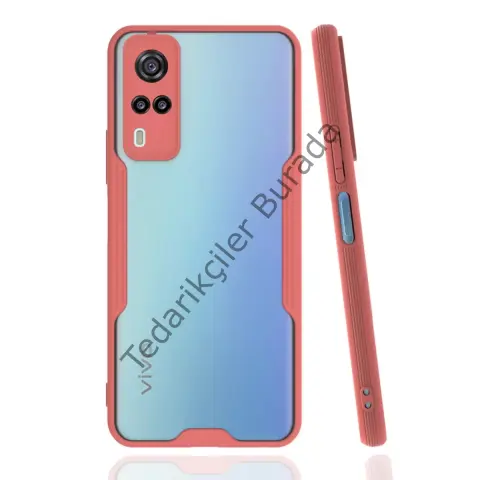 Vivo Y53s Kılıf Platin Silikon - Pembe