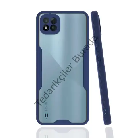 Realme C11 2021 Kılıf Platin Silikon - Lacivert