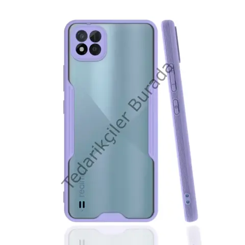 Realme C11 2021 Kılıf Platin Silikon - Lila