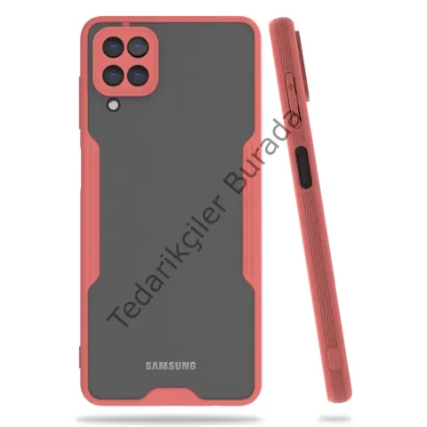 Samsung Galaxy A22 Kılıf Platin Silikon - Pembe