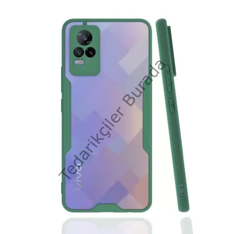 Vivo V21e Kılıf Platin Silikon - Yeşil