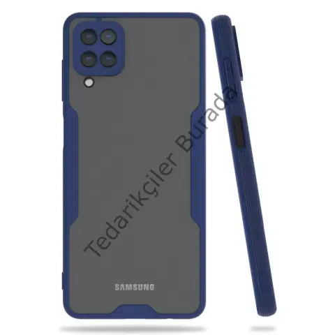 Samsung Galaxy A22 Kılıf Platin Silikon - Lacivert