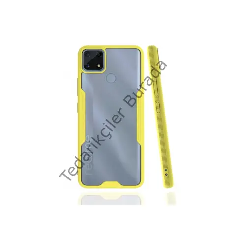 Realme C25 Kılıf Platin Silikon - Sarı