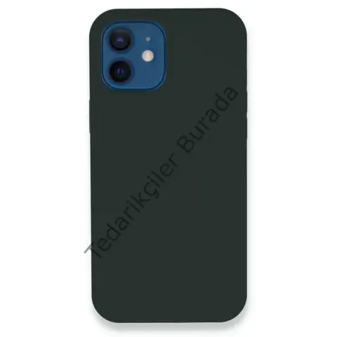 Apple İphone 12 Kılıf Lansman Legant Silikon - Koyu Yeşil