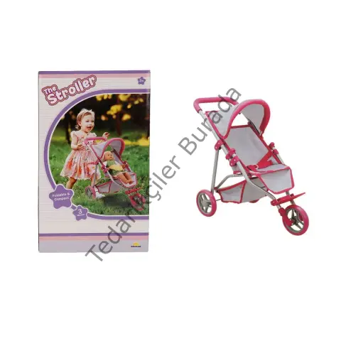 9614  3 Tekerlekli Pembe Gri Puset -Sunman