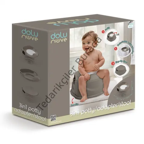 7184 Lazımlık Adaptör Basamak Stone Gray -Dolu Oyuncak